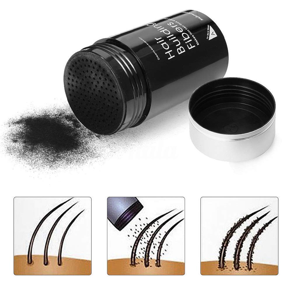 Dexe Hair Building Thickening Fibers For Man & Women, Black, 22 G - Grams