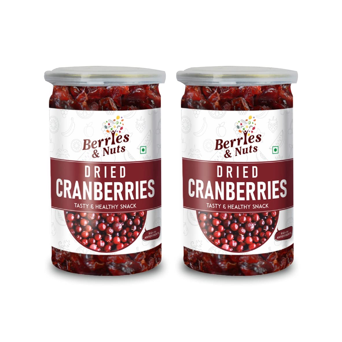 Berries And Nuts Dried Cranberry & Strawberry Combo | Cranberry 200 Grams & Strawberry 200 Grams