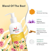 Mylo Ubtan Body Wash for Skin Brightening & De-Tanning- 275 ml- SLS & Paraben Free Body Wash I Both for Men & Women