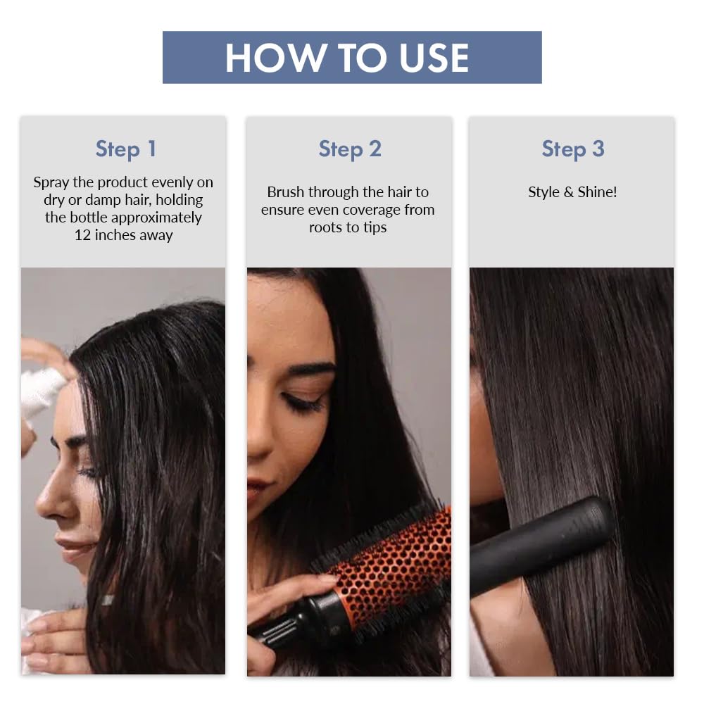 ThriveCo Heat Protection Spray For Hair -150 Ml, Hair Styling Spray For Women & Men, Heat Protectant Spray For Hair Upto 250°C & 2X Less Hair Breakage I Frizz Free & Helps In Damage Control