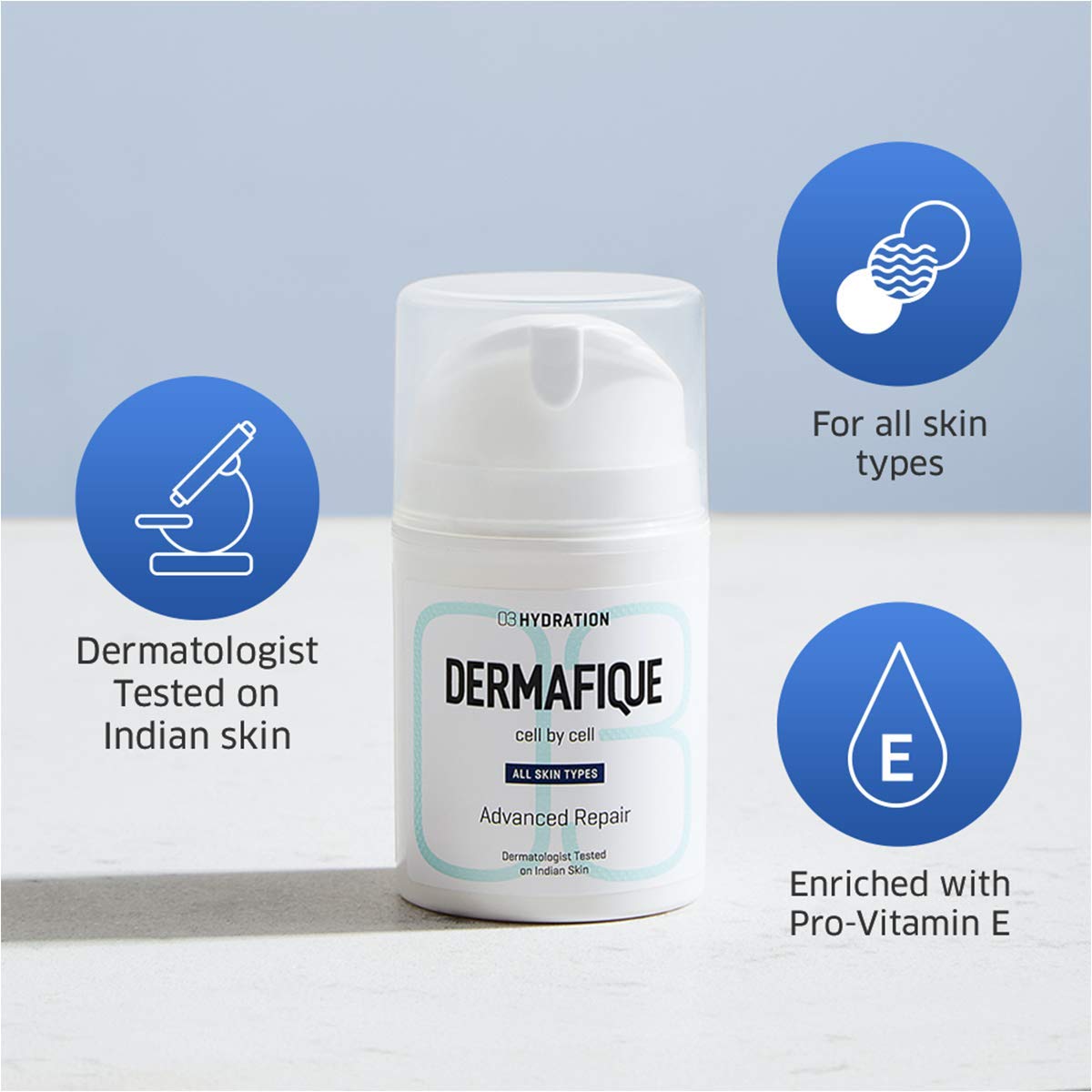 Dermafique Advanced Repair Night Cream with Niacinamide – 50g, Moisturizer for Face, 5x Ceramide Synthesis, Boosts Collagen Production, Enriched with Pro Vitamin E, Suitable for All Skin Type | Dermatologist Tested