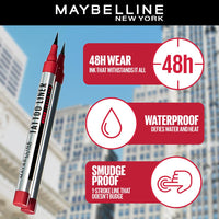 Maybelline New York Eyeliner, Intense Eyeliner, Long-lasting, Felt-tip Applicator, Line Tattoo High Impact Liner, Black