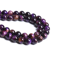 10MM 36PCS Natural Stone Multi Purple Tiger Eye Stone Beads for Jewelry Making DIY Bracelet Energy Crystal Healing Power 10mm