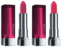 Maybelline New York Color Sensational Creamy Matte Lipstick, 630 Flaming Fuchsia, 3.9g And Maybelline New York Color Sensational Creamy Matte Lipstick, 680 Mesmerizing Magenta, 3.9g