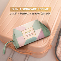 Dermafique Gift Travel Essentials-A Smart Skincare Routine Gift Set of 5, Face Wash, Face Cream, Sunscreen, Body Wash, Body Lotion For Women & Men, Dermatologist Tested, Best Birthday Gift Item by ITC