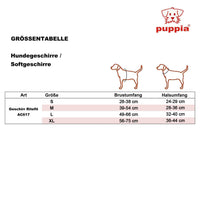 Authentic Puppia RiteFit Harness with Adjustable Neck, Navy, Large