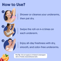 Aravi Organic Cooling Underarm Roll-On | 5% AHA, 2% Kojic Acid & 1% Mandelic Acid | Controls Odour & Sweat | Reduces Pigmentation & Exfoliates | Alcohol-Free & Aluminium-Free | Fresh Aqua Fragrance (100 ml Pack of 2)