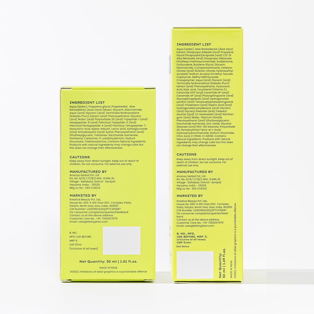 Hyphen Daily Day-Care Routine with Face Serum & Moisturizing Sunscreen SPF 50 | Glow & Protect Skincare Essentials for All Skin Types | Rich in Niacinamide, Hyaluronic Acid & Kakadu Plum | Pack of 2