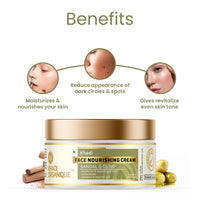 Khadi Organique Sandalwood & Olive Natural Face Moisturizing Nourishing Cream | Reduce Wrinkles & Fine Lines | Suitable for Men & Women of all Skin Types - 50gm