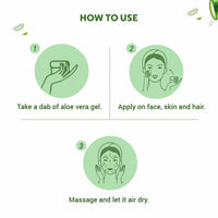 INDUS VALLEY Bio Organic Non-Toxic Aloe Vera Gel Set of 3 for Acne, Scars, Glowing & Radiant Skin Treatment (175x3=525ml)