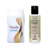 Vipula Natural Ayurvedic Herbal Ultimate Hair care kit for Hair Fall Control & Hair Growth-Hair Oil & Shampoo Combo Pack for Damaged Dry & Frizzy Hair, Anti-Dandruff Shampoo,Oil for Grey Hair - 100ml