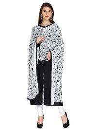 Akshar Llc Miss India Women's  Chiffon Dupatta With Goodembroidery Work