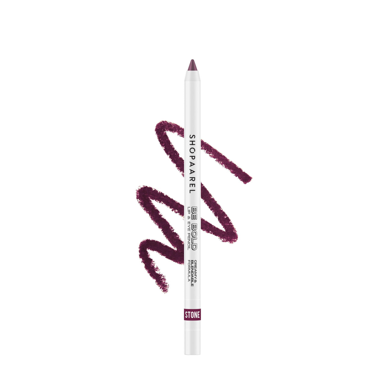 SHOPAAREL BE BOLD Lip & Eye Pencil, 2-in-1 Lip & Eye Liner, Creamy & Blendable, Lip Liner, Built-In Sharpener, Matte Finish, Eye Liner, Intense Pigment, Smudge-Proof, Long Lasting-0.4 Gm, Stone