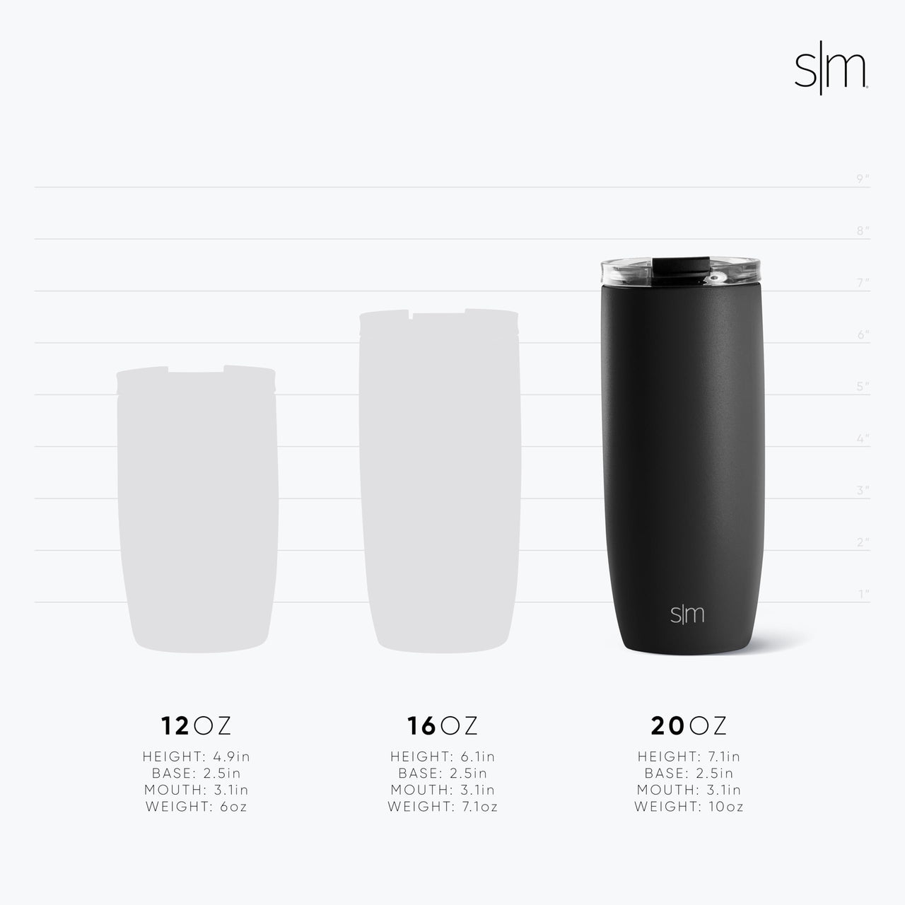 Simple Modern Travel Coffee Mug Tumbler with Flip Lid | Reusable Insulated Stainless Steel Cold Brew Iced Coffee Cup Thermos | Gifts for Women Men Him Her | Voyager Collection | 20oz | Winter White -Winter White