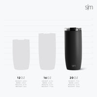 Simple Modern Travel Coffee Mug Tumbler with Flip Lid | Reusable Insulated Stainless Steel Cold Brew Iced Coffee Cup Thermos | Gifts for Women Men Him Her | Voyager Collection | 20oz | Winter White -Winter White