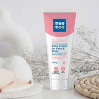 Mee Mee Moisturizing Baby Cream For Face & Body, Shea & Cocoa Butter, 24 Hrs Moisturization - 100 g