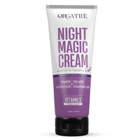 Orgatre Night Magic Cream 75gm for Glowing, Youthful Skin | Anti-Aging Night Cream with Ceramide, Collagen, Glycolic & Hyaluronic Acid | Reduces Wrinkles & Fine Lines | Brightens & Hydrates Skin