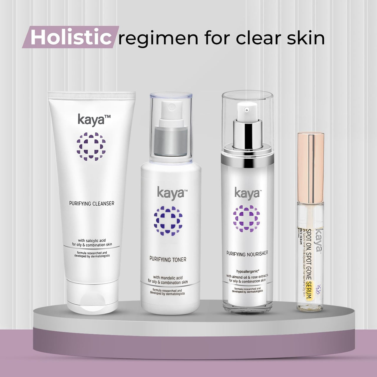 Kaya Acne Care Purifying Cleanser Salicylic Acid Face Wash Reduces Acne & Pimples for Pimple Prone Skin Face Wash for Oily Skin, 100ml