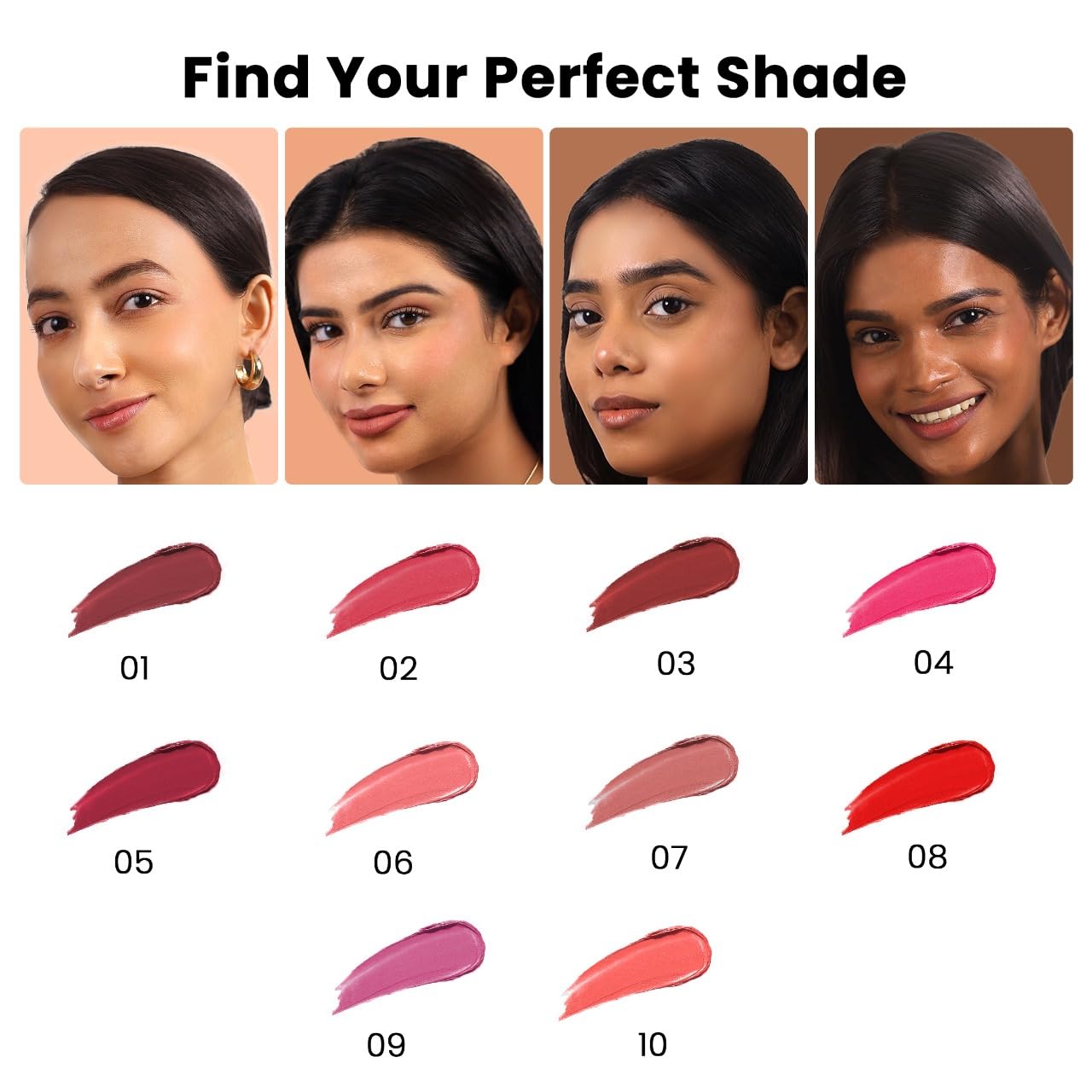 Recode Silky Matte Liquid Lipstick Combo - Smudge-Proof,Transfer-Proof,Long Lasting,Infused with Rosehip & Shea Butter- Rakshabandhan Gift for Sister | Rakhi Gift Set for Sister,Travel Pack of 10