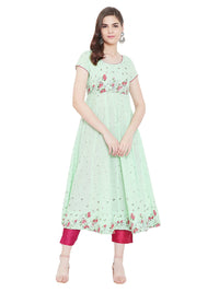 Poshak Hub Women's  Cotton Anarkali Kurta