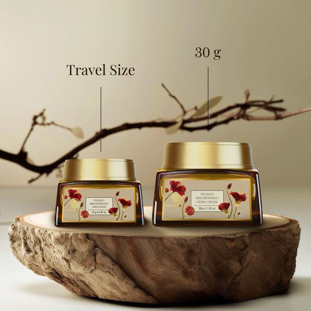 Forest Essentials Tejasvi Brightening Ghee Cream | Ayurvedic Facial Massage Cream | For Intense Nourishment with Pure Ghee | Firms and Tones | All Skin Types