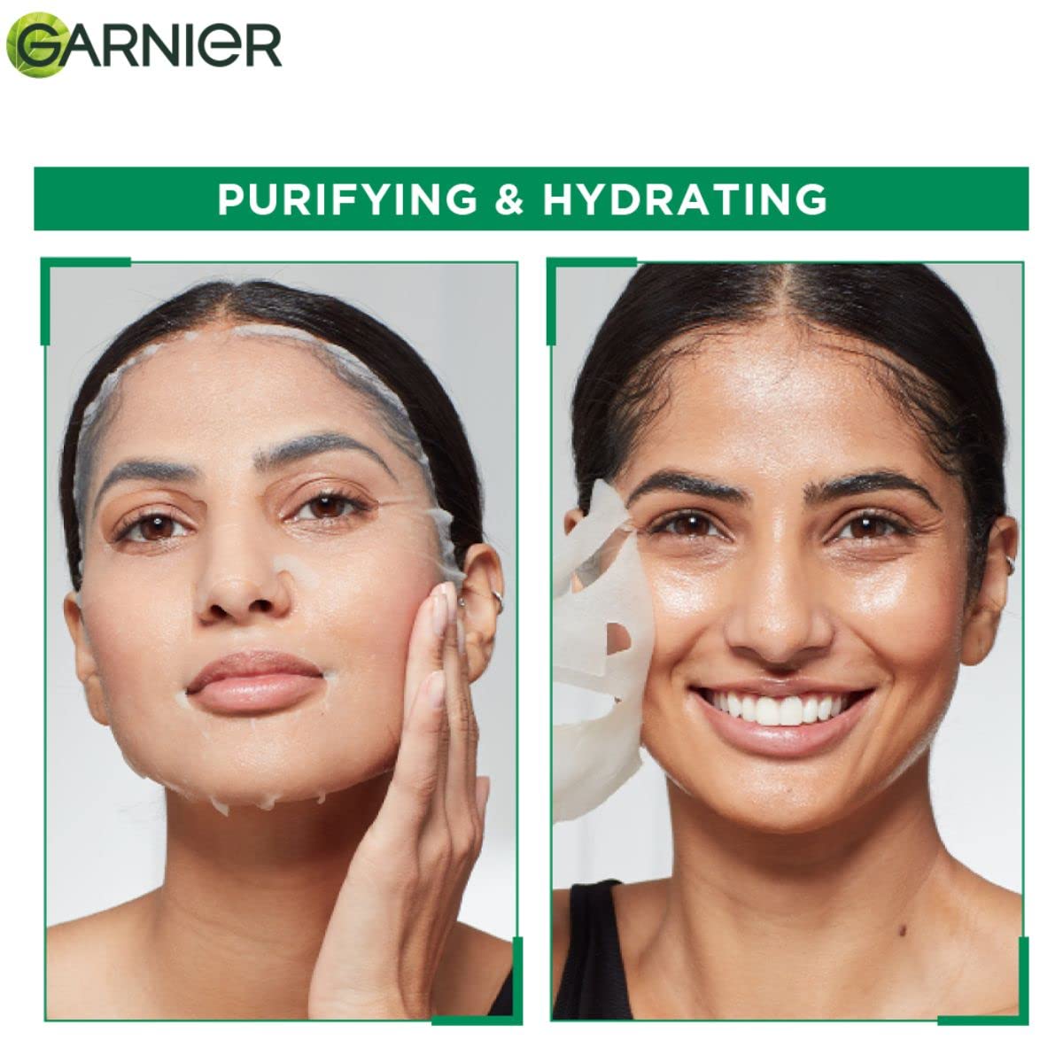 Garnier Skin Naturals, Serum Mask, Purifying & Pore Reducing, Hydra Bomb Green Tea Mask, 1 pc, 28g