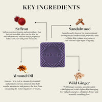 Sadhev Ayurvedic Sandal & Saffron Bathing Soap For Whitening And Brightening Chemical Free -125g (Pack of 1)