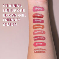 LAMIOR Blurry Fudgy Lip Tint - Combo of 3, Shade - Bitter Sweet | Ultra Velvety Matte | Transfer Proof & Hydrating Formula | Long-Lasting Lip Tint with Cushion Applicator | Vegan & Cruelty-Free