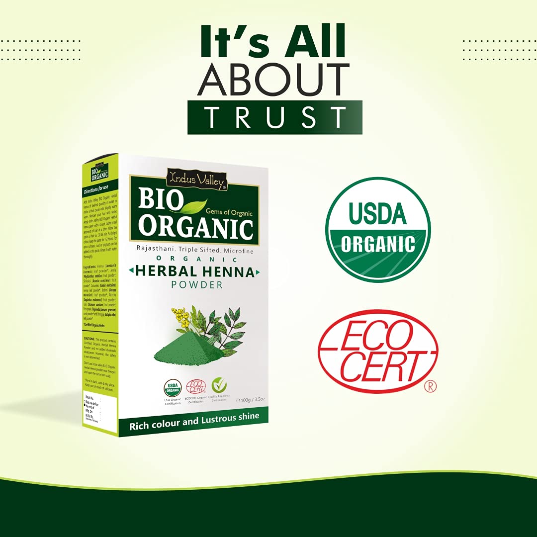 INDUS VALLEY Henna Powder Brown, 300 Grams