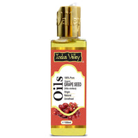 INDUS VALLEY 100% Pure Carrier Oil- Natural, Virgin, unrefined & Cold Pressed Grape Seed Oil - Vitis Vinifera (100ml)