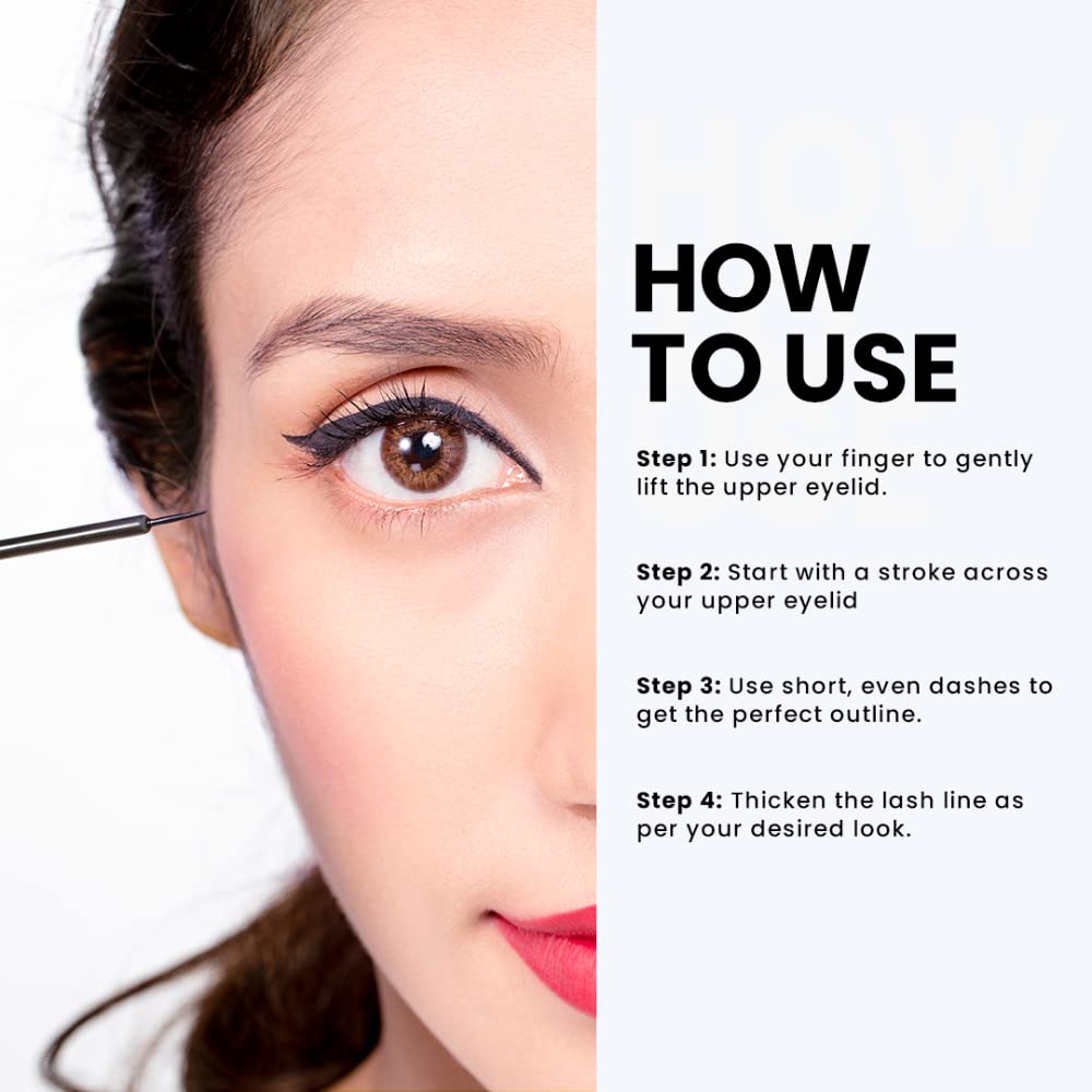 Lakmé Absolute Shine Liquid Eye Liner, Black, Long Lasting Shimmery Liner For A Glossy Finish - Smudge Proof Eye Makeup Gel, Does Not Fade, 4.5 Ml (Pack Of 2)