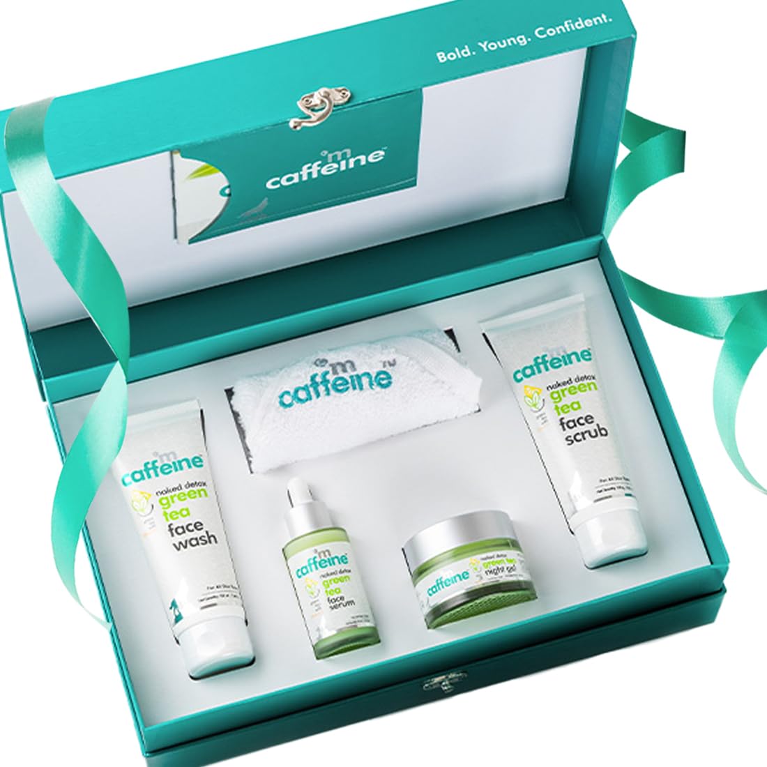 mcaffeine Green Tea Skin Care Gift Kit With Vitamin C|Face Care Gift Kit Set For Skin Glow - For Men & Women|100% Natural|Pack Of 4|Gift Kit With Pure Coffee