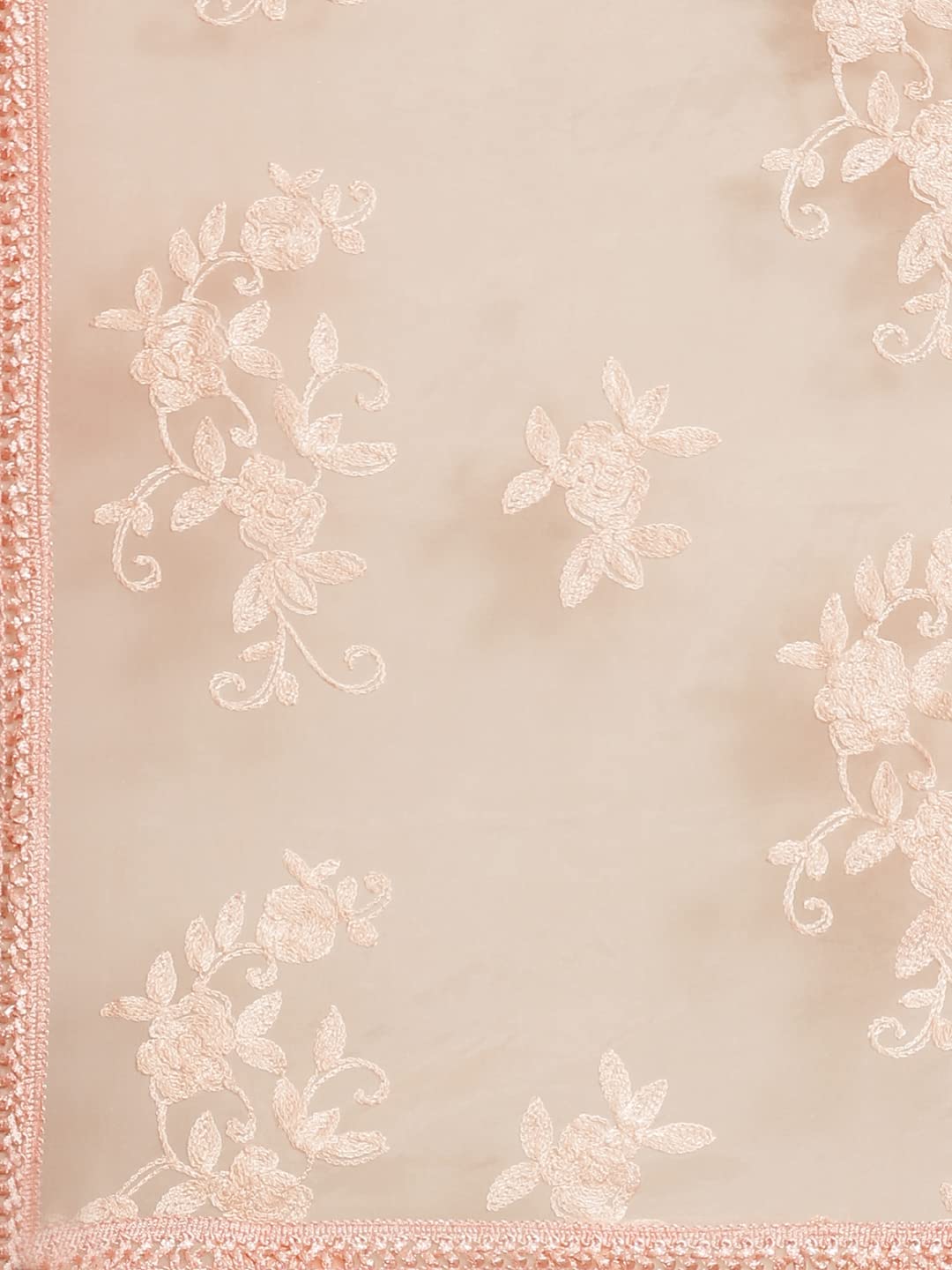 AKHILAM Women's  Organza Net Embroidered Saree With Blouse Piece