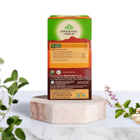 A TATA Product - Organic India Tulsi Ginger - 25 Tea Bags, Rich in Antioxidants, Supports Digestion, Stress Relieving, Helps Boost Metabolism, Caffeine-Free, Whole Herbs Certified Organic