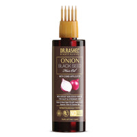 DR.RASHEL Onion Oil - Black Seed Onion Hair Oil With Comb Applicator - Controls Hair Fall - No Mineral Oil, Silicones & Paraben - 100 ml