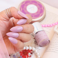 Debelle Gel Nail Polish Mary Magnolia (Pastel Lavender Nail Paint)|Non Uv - Gel Glossy Finish |Chip Resistant | Seaweed Enriched Formula| Long Lasting|Cruelty And Toxic Free| 8Ml