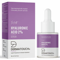 DERMATOUCH Hyaluronic Acid 2% Serum | For intense Hydration, Glowing Skin | Specially for Dry Skin | For both Men & Women | 18ml