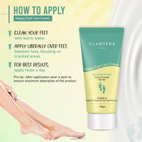Glamveda Happy Foot Care Crack Cream For Moisturizes | Suitable for Dry & Cracked Foot Skin 100g Pack of 1