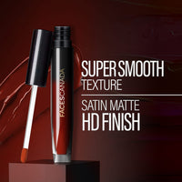 FACESCANADA Comfy Silk Liquid Lipstick - Spontaneous Plum 06, 3Ml Satin Matte Hd Finish Luxe Comfort | Longlasting | No Dryness | Smooth Texture | Mulberry Oil & Shea Butter For Plump Hydrated Lips