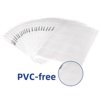 Basics Plastic Business Card Holder, Protector Sleeves for 3-Ring Binder, Transparent, 25-Pack