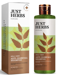 Just Herbs Anti Hairfall Natural Hair Mask With Castor & Black Onion Seed- 200Gm & 8 In 1 Root Nourishing Amla Neem Hair Fall Control Shampoo 200 Ml Combo For Frizzy Hair, 3 Count