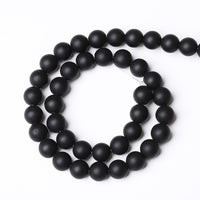 60pcs 6mm Matte Natural Black Agate Onyx Beads Round Loose Beads for Jewelry Making DIY Bracelets Crystal Energy Healing Power Stone (6mm, Matte Black Agate)