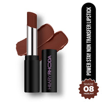 Hilary Rhoda Power Stay NonTransfer Lipstick | Matte Finish | Infused with Vitamin E & Shea Butter | Lightweight & Highly Pigmented | Glides Easily & Smudge-Proof |3.2g (Hazelnut - Shade 08)