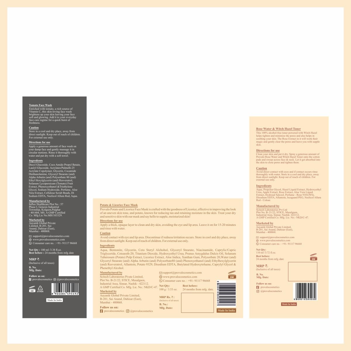 Provalo Skincare All-Rounder Gift Set – For Men (Dry & Sensitive Skin)