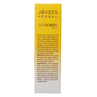 Jovees Herbal Sunscreen Face Serum SPF 35 with Aloe Vera, Carrot and Sunflower Extract, Advanced Light Weight Gel Based Formula For Sun Protection 30ml - For Oily & Acne Prone Skin