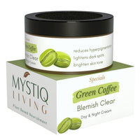 Mystiq Living Pigmentation Cream With Alpha Arbutin, Kojic Acid, Retinol & Niacinamide | Green Coffee Blemish Clear Cream for Dark Spots on Face - 50GM | Men & Women