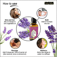 Indus Valley 100% Pure Natural & Organic, Undiluted Lavender Essential Oil with Dropper for Skin, Hair Care -15ml