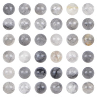 Bymitel 210pcs Natural Crystal Beads Stone Gemstone Round Energy Healing Loose Beads with Stretch Cord for Jewelry Making Bracelets Anklets (Cloud Crystal Quartz, 4mm 210pcs) Cloud Crystal Quartz