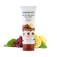 Mamaearth Bye Bye Blemishes Face Wash with Mulberry and Vitamin C for Even Skin Tone - 100 ml Gently Cleanses | Reduces Dark Spots | Brightens Skin | Reduces Pigmentation | Niacinamide