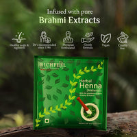Richfeel Henna Mehendi 100g (Pack of 6) | 100% Natural Plant-Based Hair Color | Reduces Hair Fall, Improves Hair Health & Repairs from Root to Tip | Reddish-Brown Tint